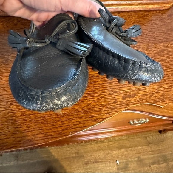 Coach Nadia Driving Loafers w/ Tassels Silver Gray Leather Boat Shoes Size 7B - Picture 9 of 9